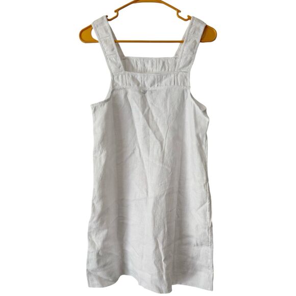 NWT Madewell Embroidered Tank Mini Dress Eyelet White 100% Linen Size 0 - Picture 6 of 9